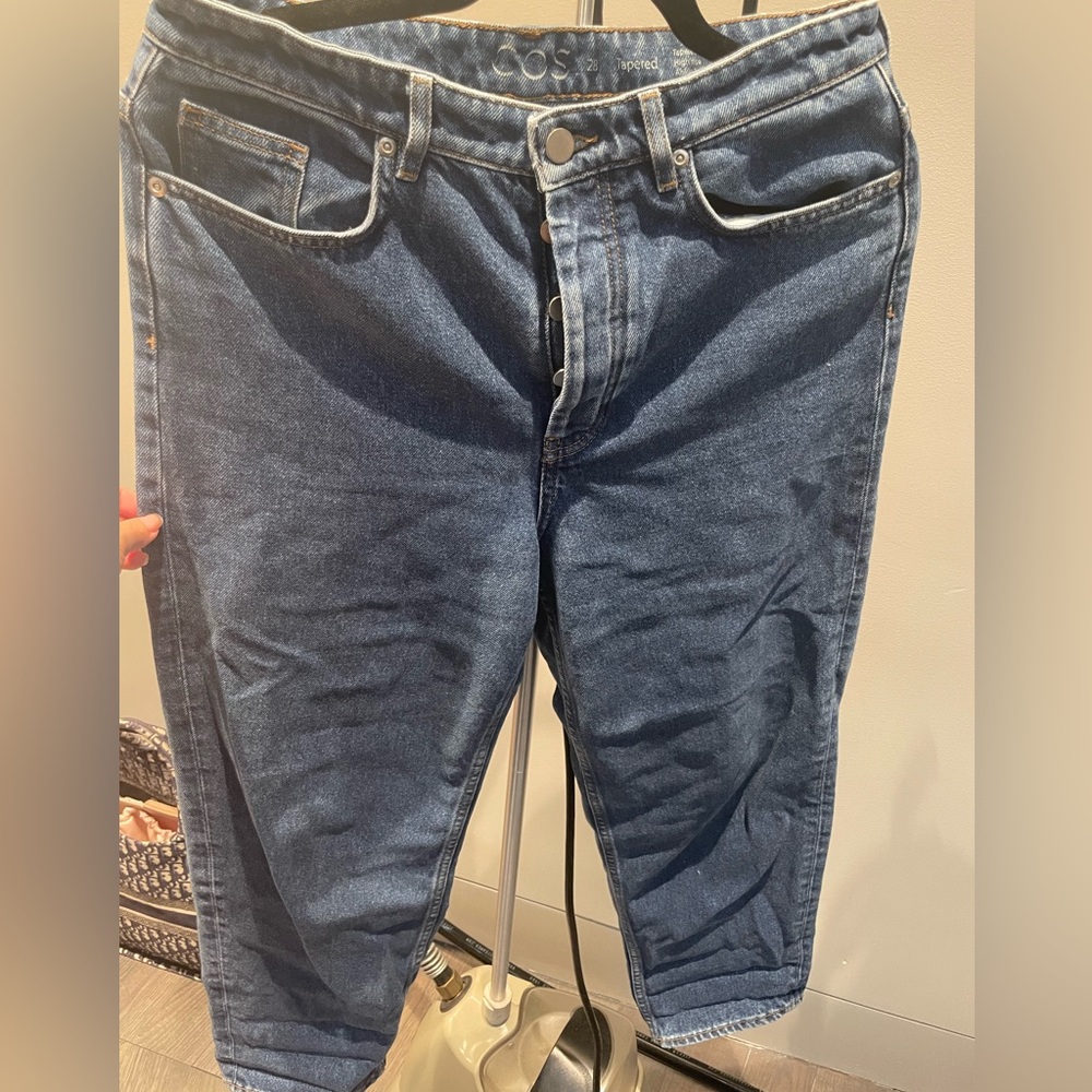 Cos Tapered Leg High Rise Ankle Length Jeans Gem